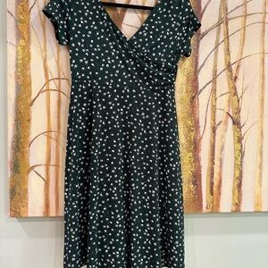 Floral Green Maternity/Nursing Dress